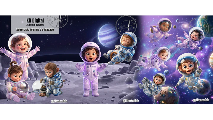 Menina Astronauta e o Macaco 1