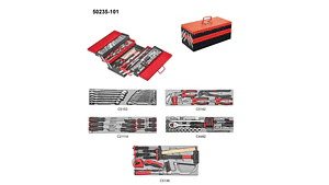 CAJA DE 4 BANDEJAS, 101 HERRAMIENTAS (50235-101)