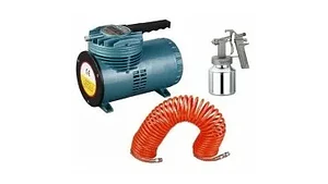 COMPRESOR DE MEMBRANA 180 W. C/PISTOLA (V-777)