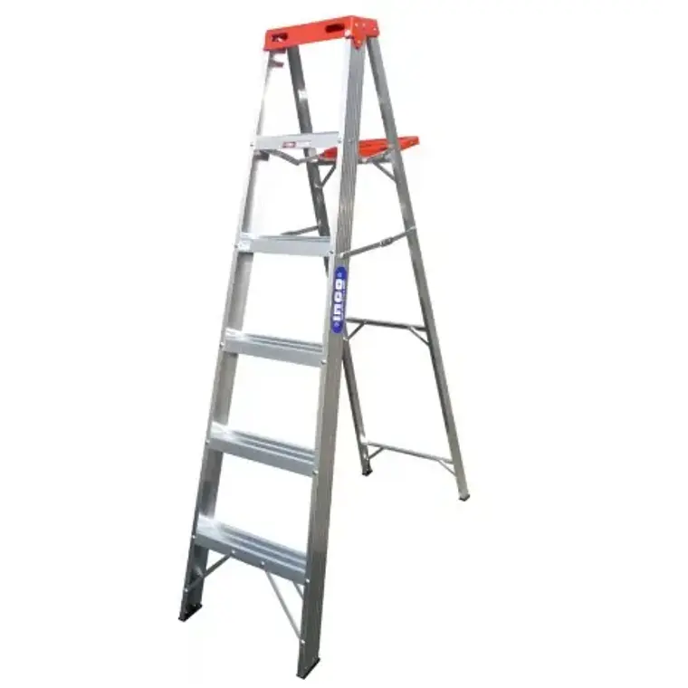 ESCALERA TIJERA ALUM.1,22 MT, 4 PEL. ROJA(204) 1