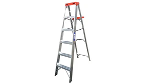 ESCALERA TIJERA ALUM.1,52 MT, 5 PEL.ROJA(205)