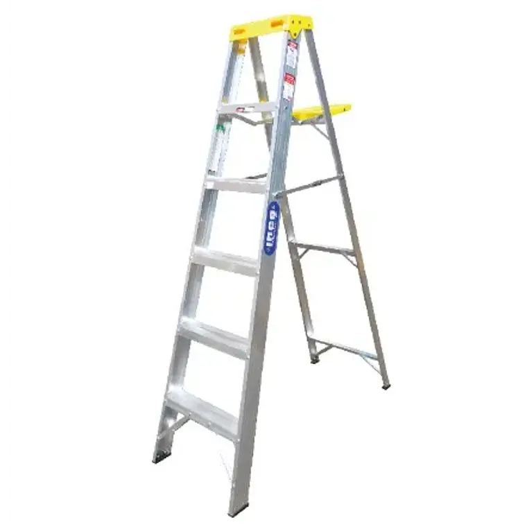 ESCALERA TIJERA ALUM.2,44 MT,8 PEL.AMARILLA(368) 1