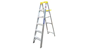 ESCALERA TIJERA ALUM.3,66 MT,12 PEL.AMARILLA(412)