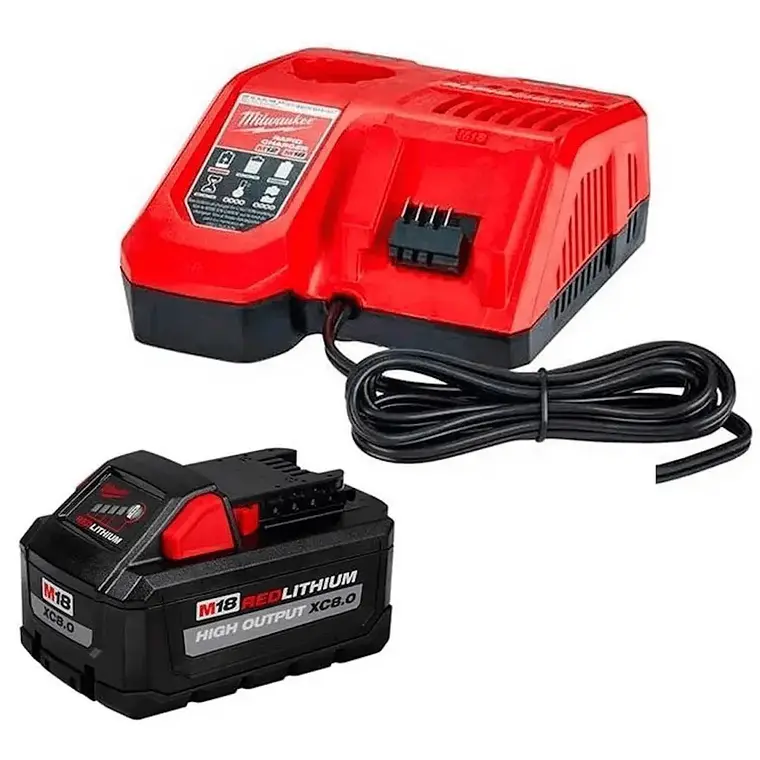 KIT STARTER CARGADOR RAPIDO Y BATERIA M18 REDLITHIUM HO 8,0AH (48-34059) 1