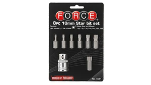 JGO. PUNTAS TORX T20-T55 C/DADO TOMA (4081)