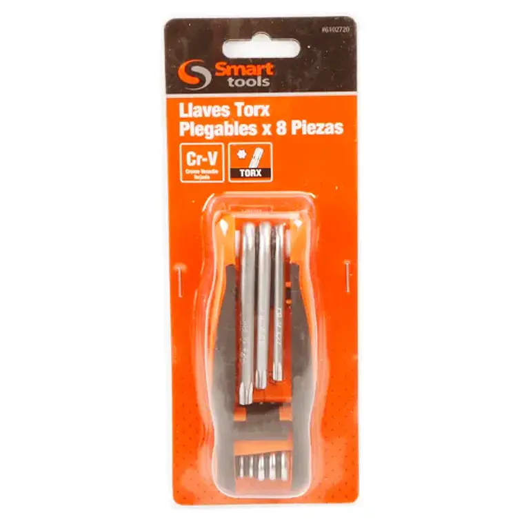 JUEGO LLAVES TORX PLEGABLES 8 PZS. T9 - T40 1