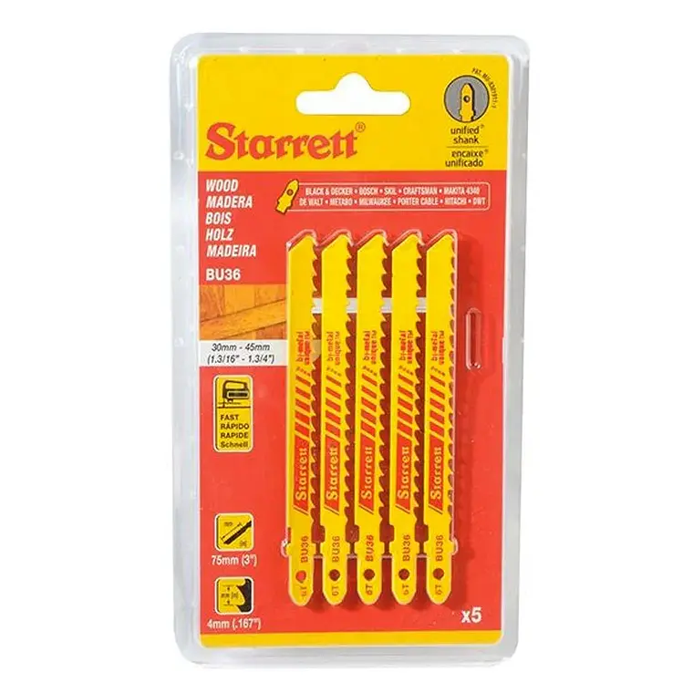 KIT 5 SIERRAS BIMETAL 10DPPX75 MM.  (BU310T) 1
