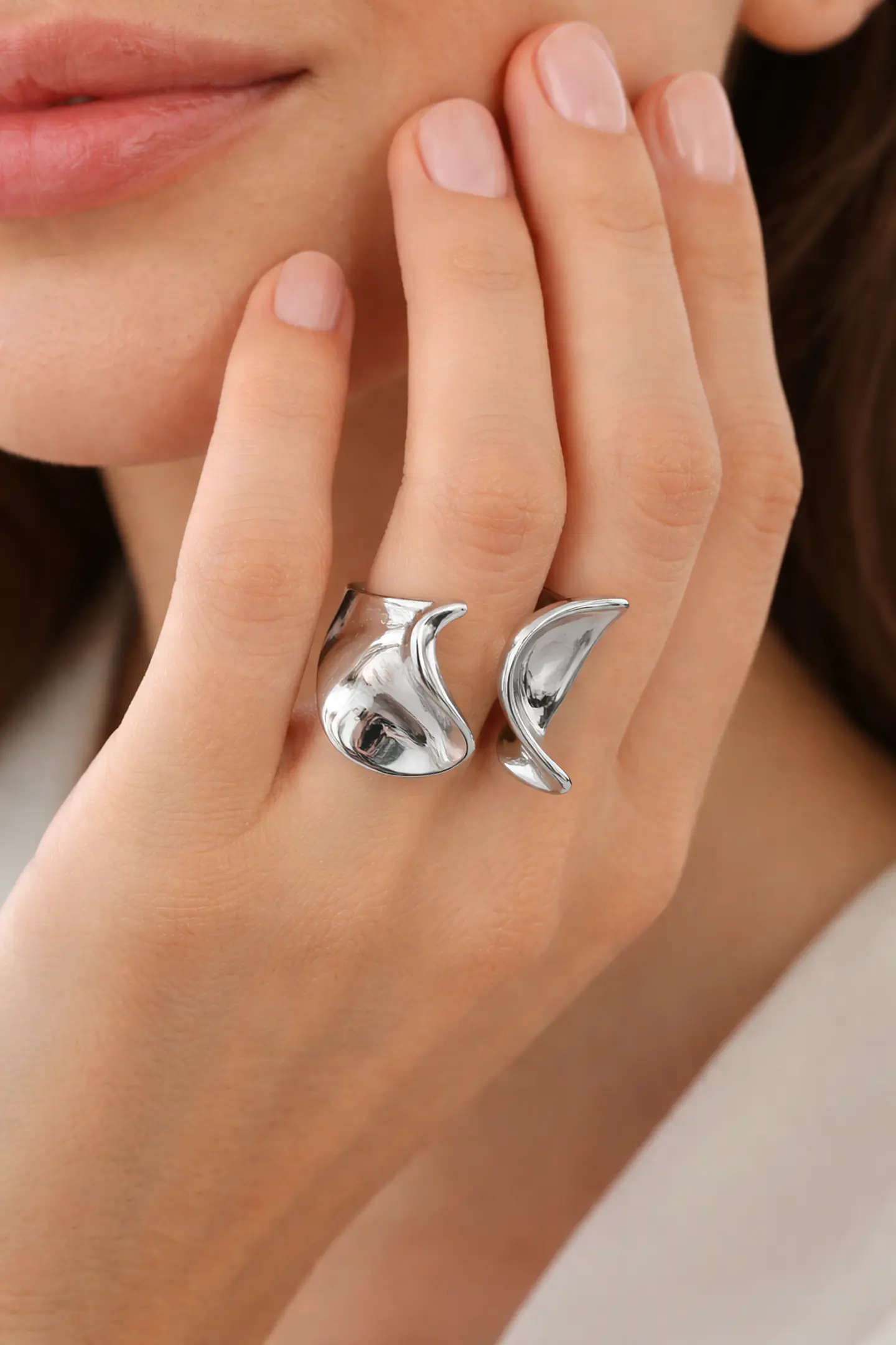 Anillo Plata 925 Forma Geométrica 4