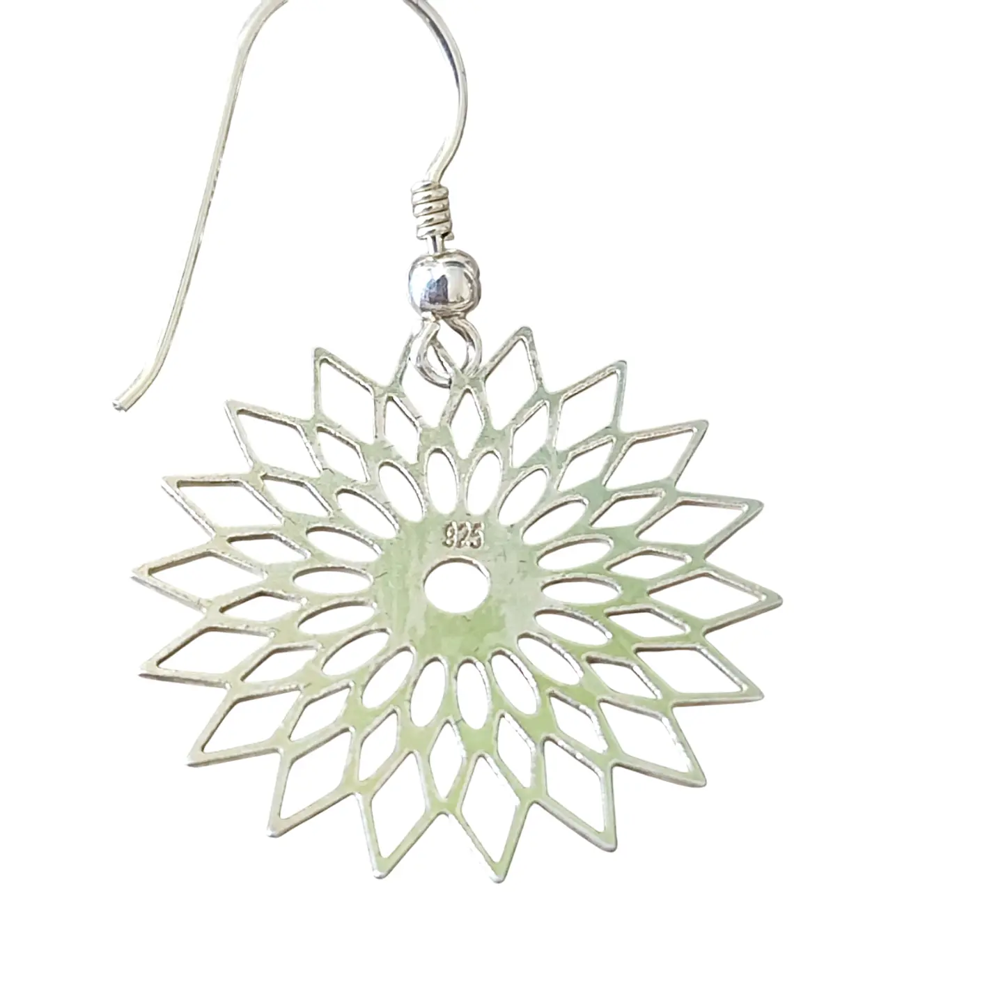 Aros Plata 925 Mandala Calada 3