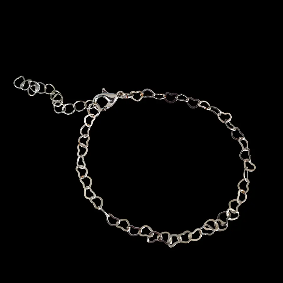 Pulsera Bañada Plata 925 Corazones 3