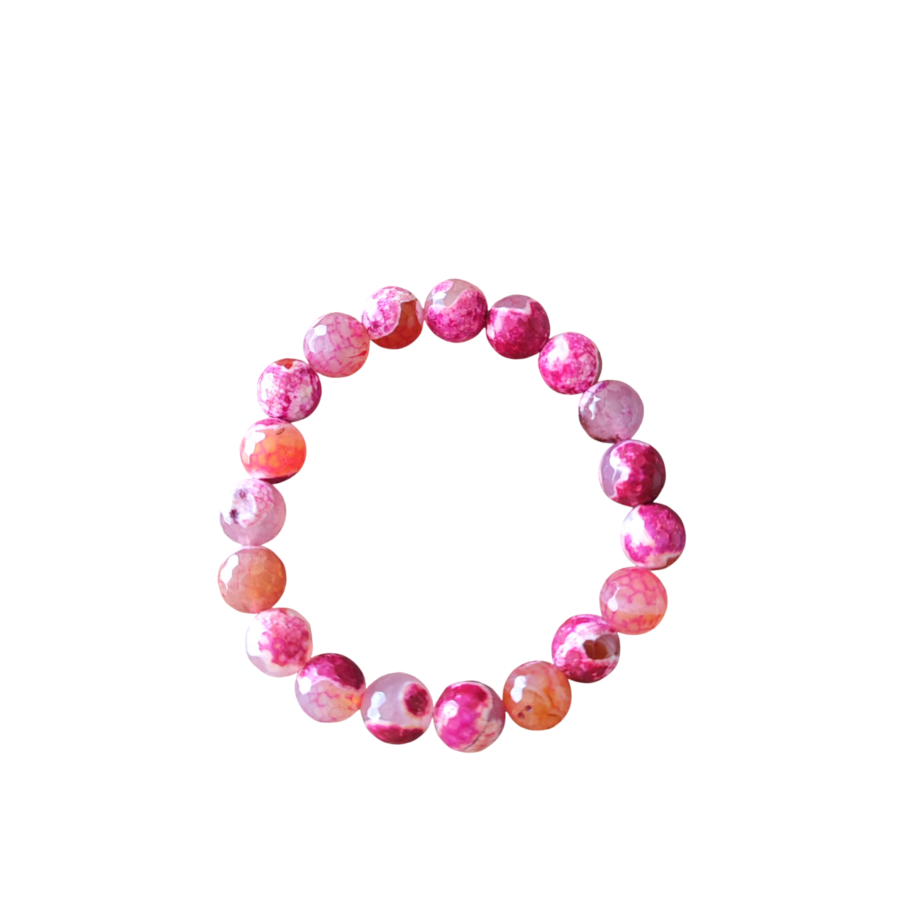 Pulsera Agata Rosa Elasticada 2