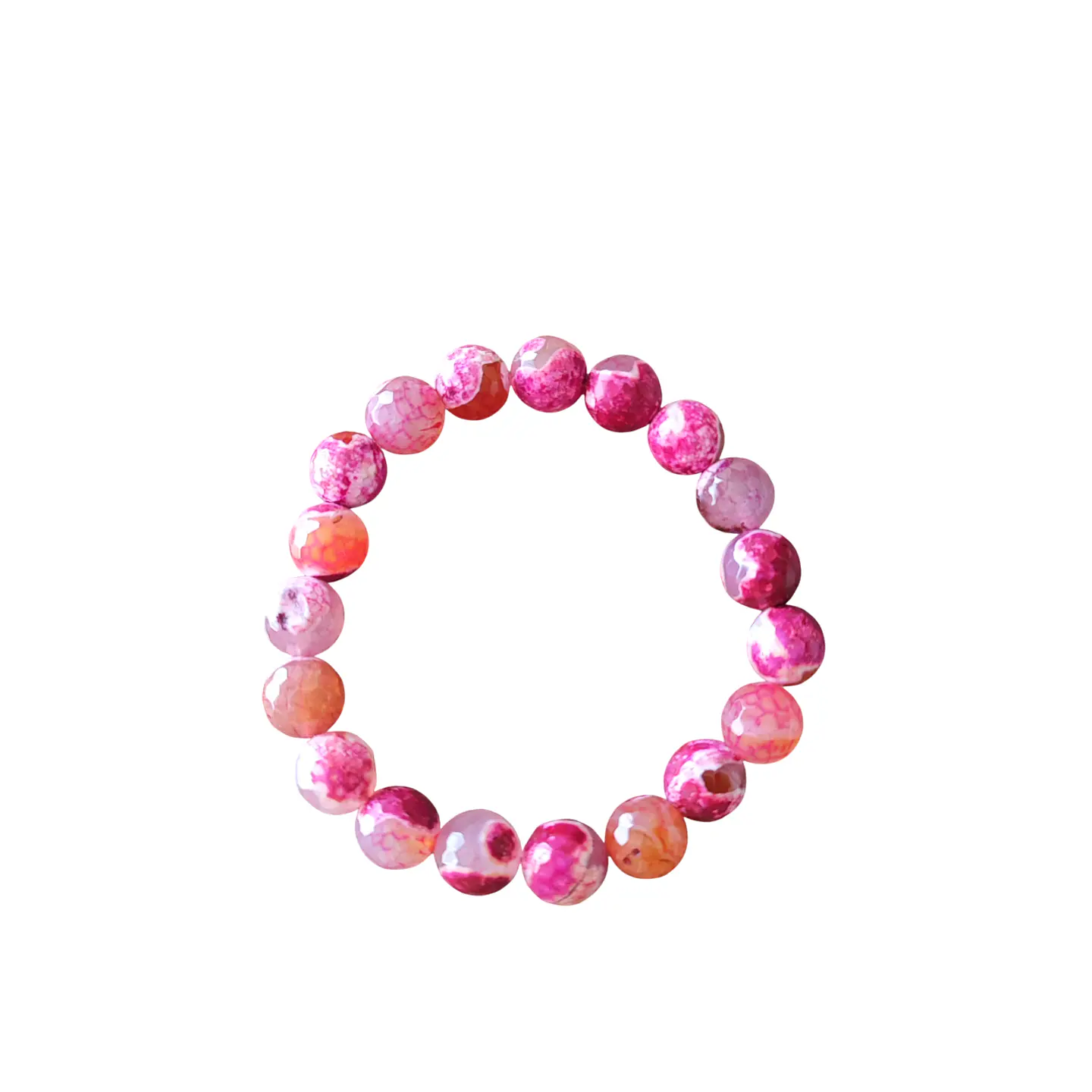 Pulsera Agata Rosa Elasticada 2