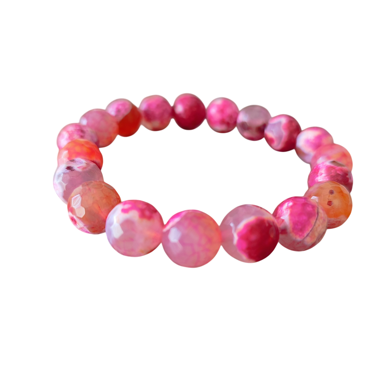 Pulsera Agata Rosa Elasticada 3