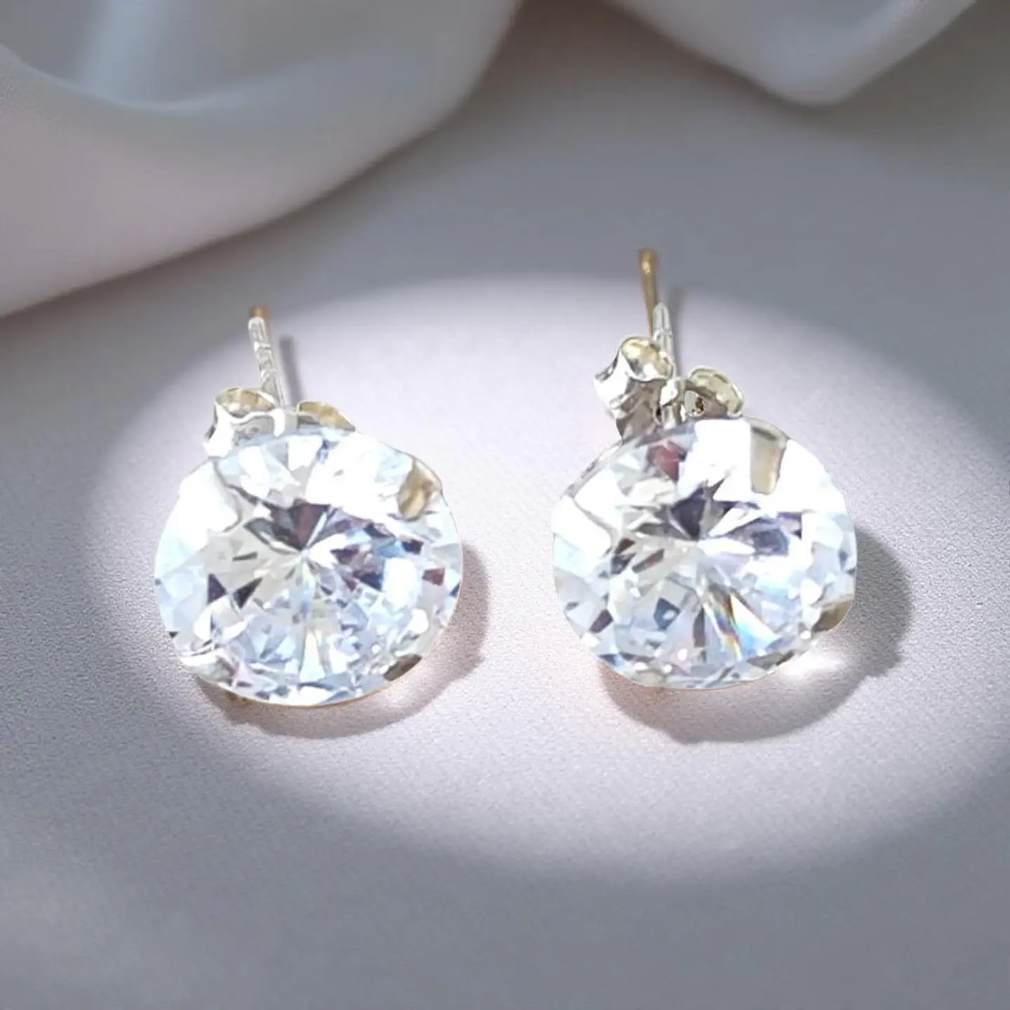 Aros Plata 925 Botón 1