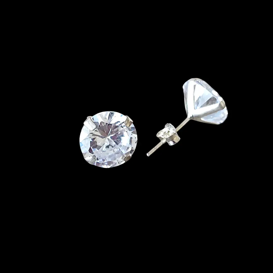 Aros Plata 925 Botón 2