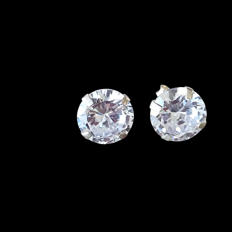 Aros Plata 925 Botón 3
