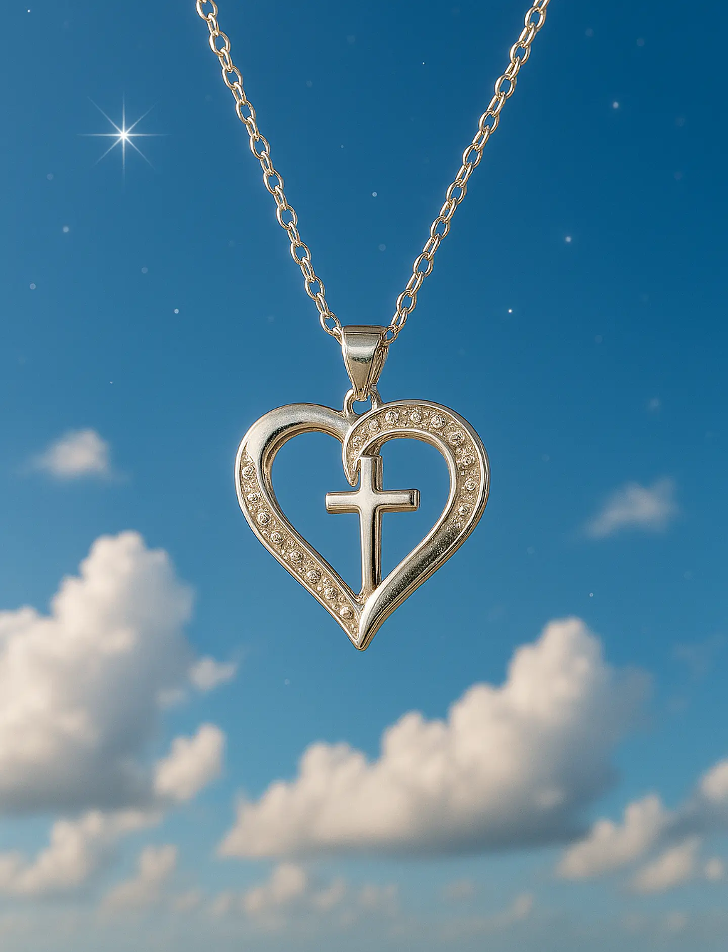 Collar Plata 925 Dije Corazon 1