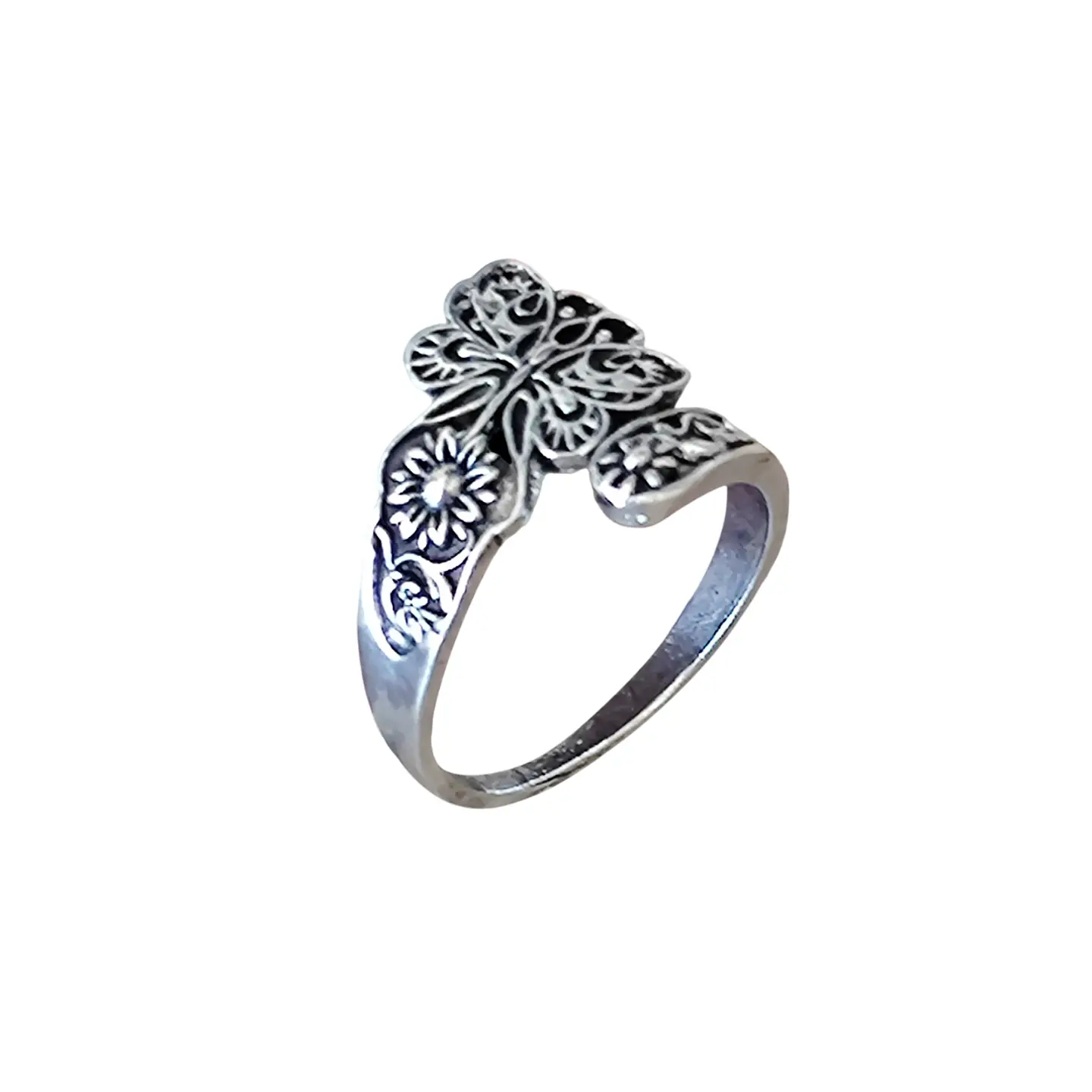 Anillo Plata Vintage Mariposa 2