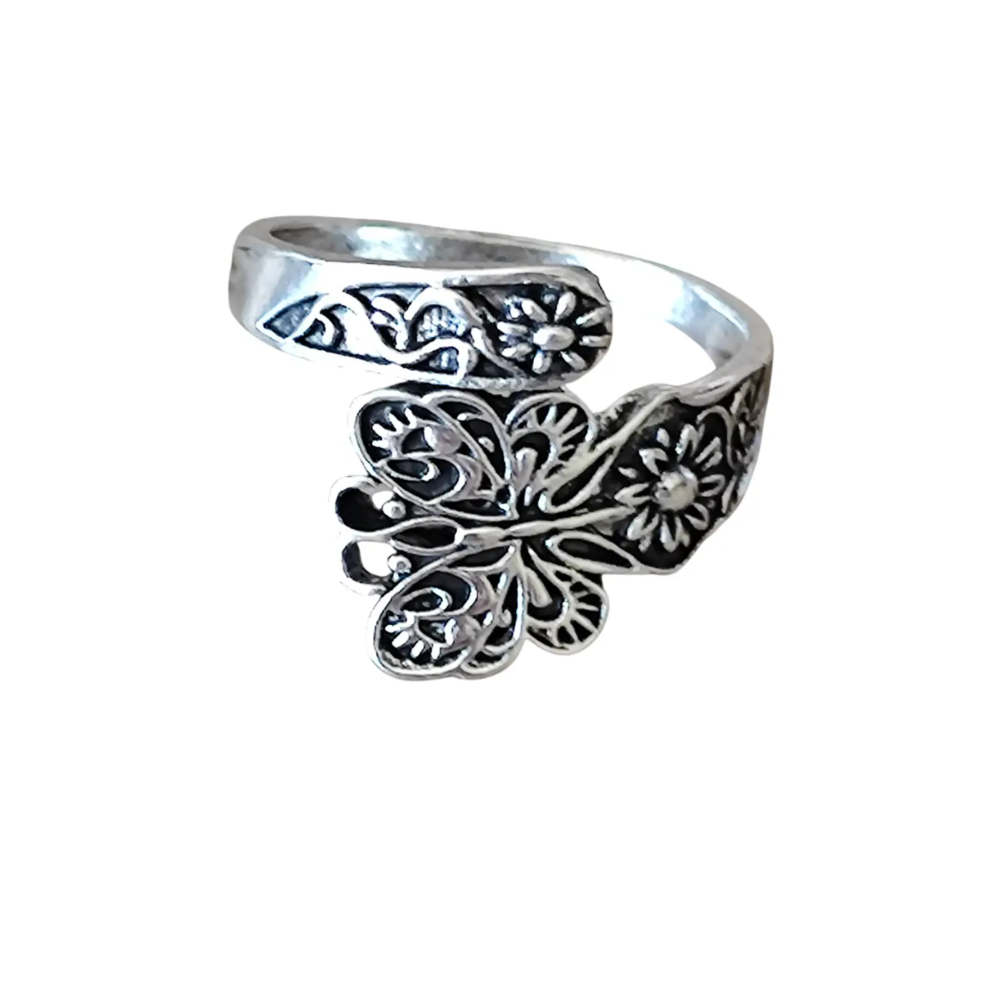 Anillo Plata Vintage Mariposa 3