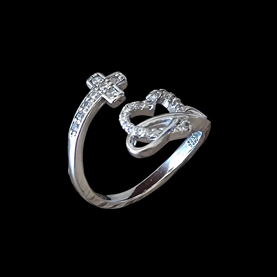 Anillo Plata 925 Cruz Amor Infinito 2