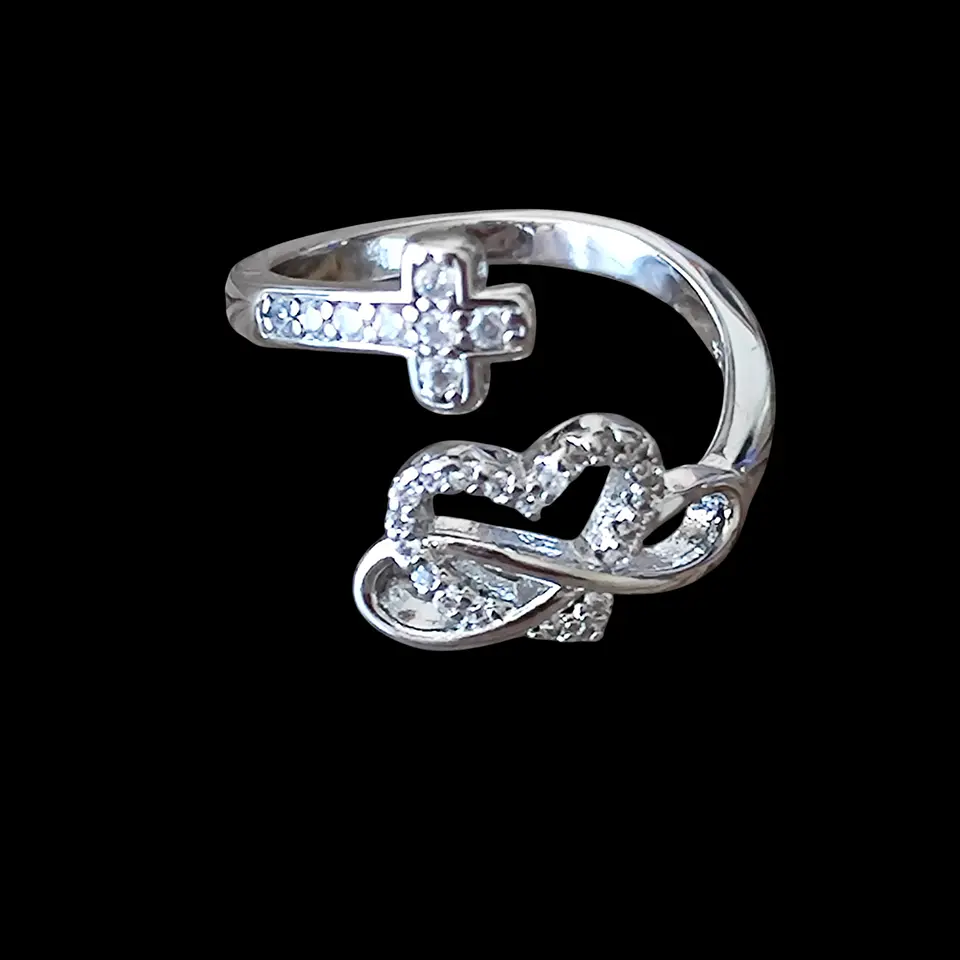 Anillo Plata 925 Cruz Amor Infinito 3