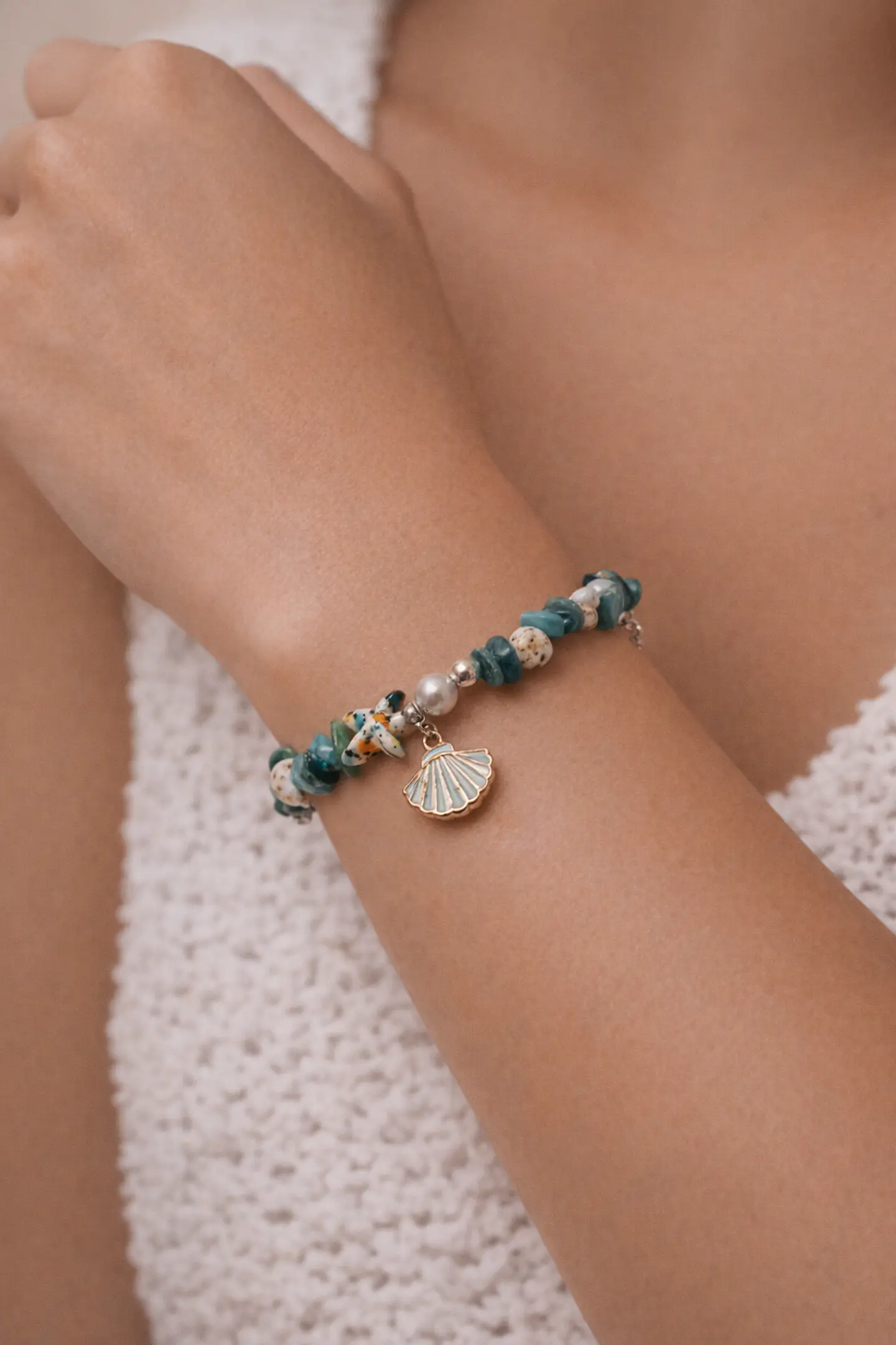 Pulsera Turquesa Conchas 4