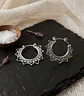 Pendientes Plata Envejecida Medio Sol - Miniatura 1