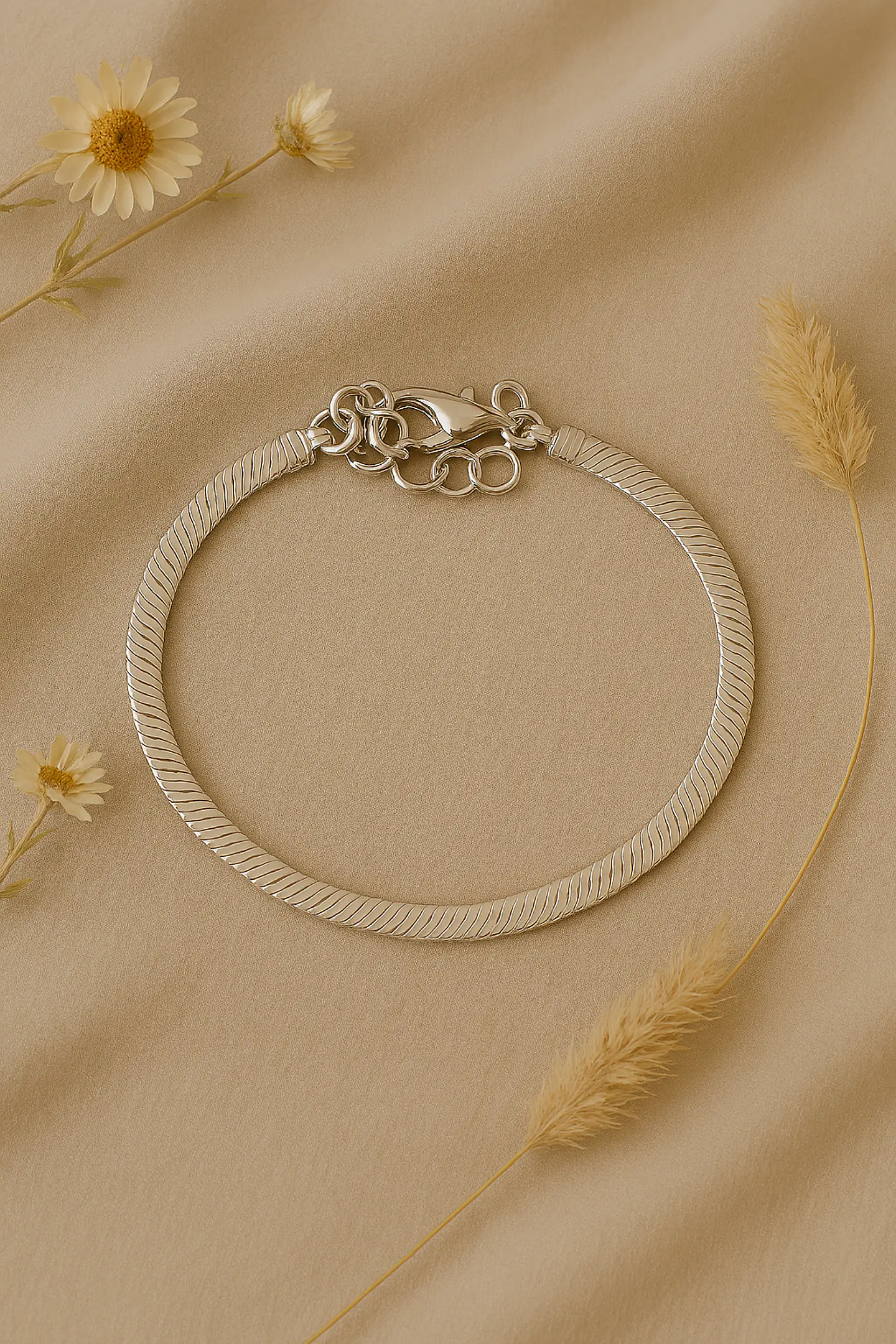 Pulsera Bañada Plata 925 Cola de Topo 1
