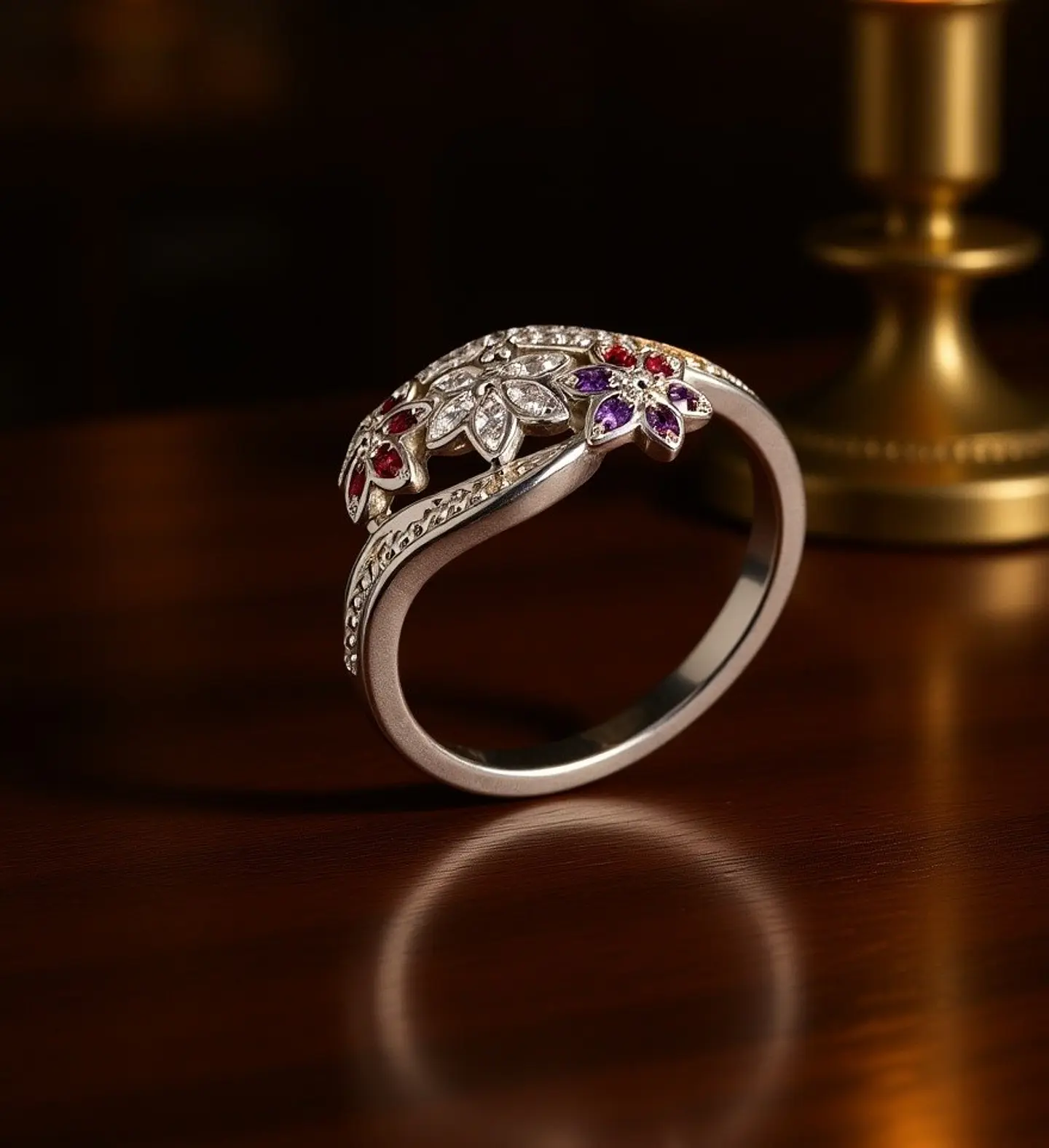 Anillo Plata 925 Floral 1