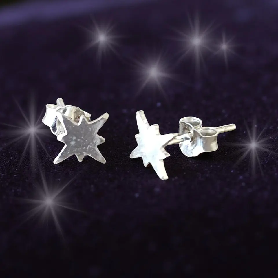 Aros Plata 925 Estrella 1