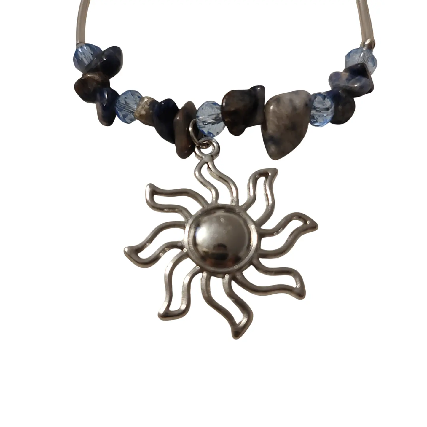 Collar Piedras Dije Sol 2