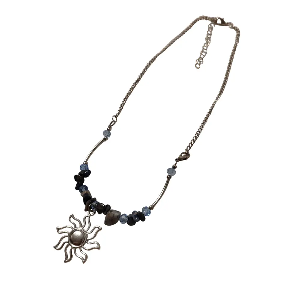 Collar Piedras Dije Sol 3