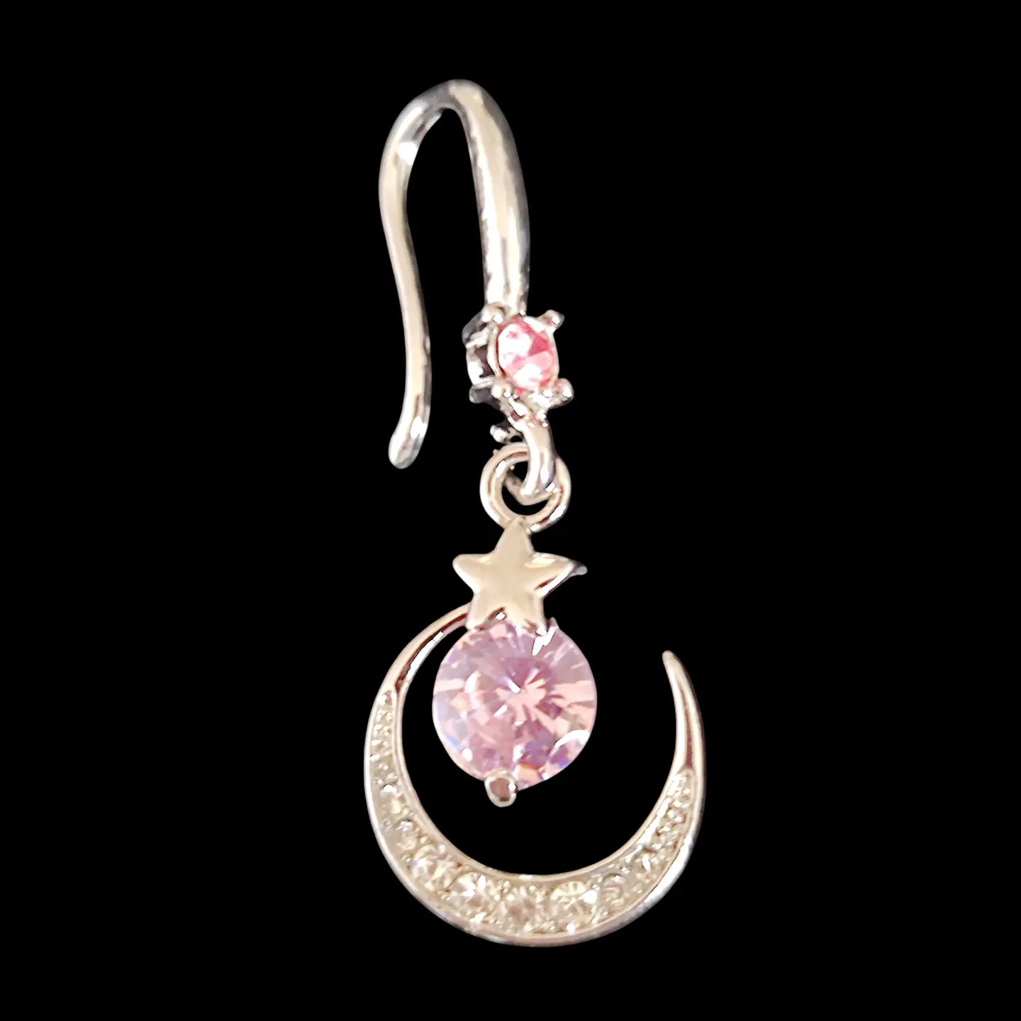 Aros Plata 925 Luna Rosa 2