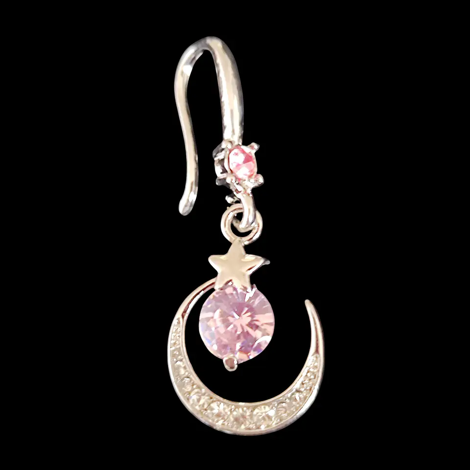 Aros Plata 925 Luna Rosa 2