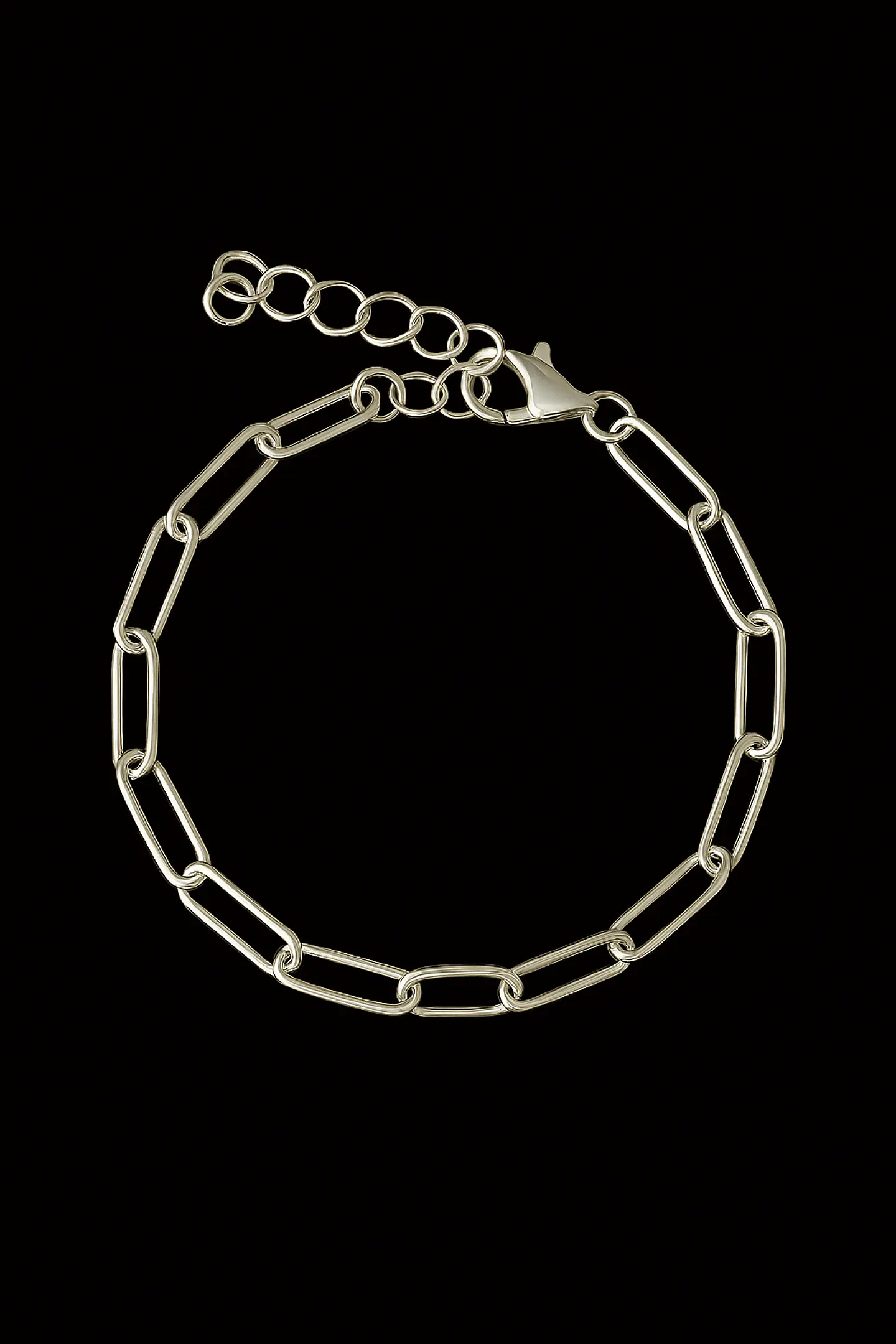 Pulsera Bañada Plata 925 Cadena Forzada 4