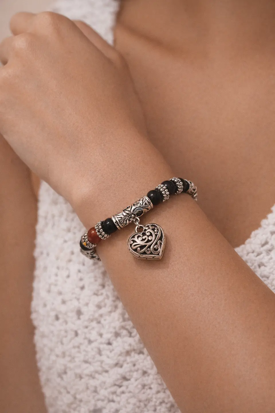 Pulsera 7 Chakras Dije Corazon 4