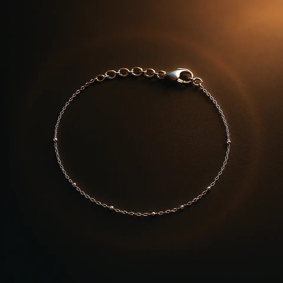 Pulsera Bañada Plata 925 Cadena Fina 3