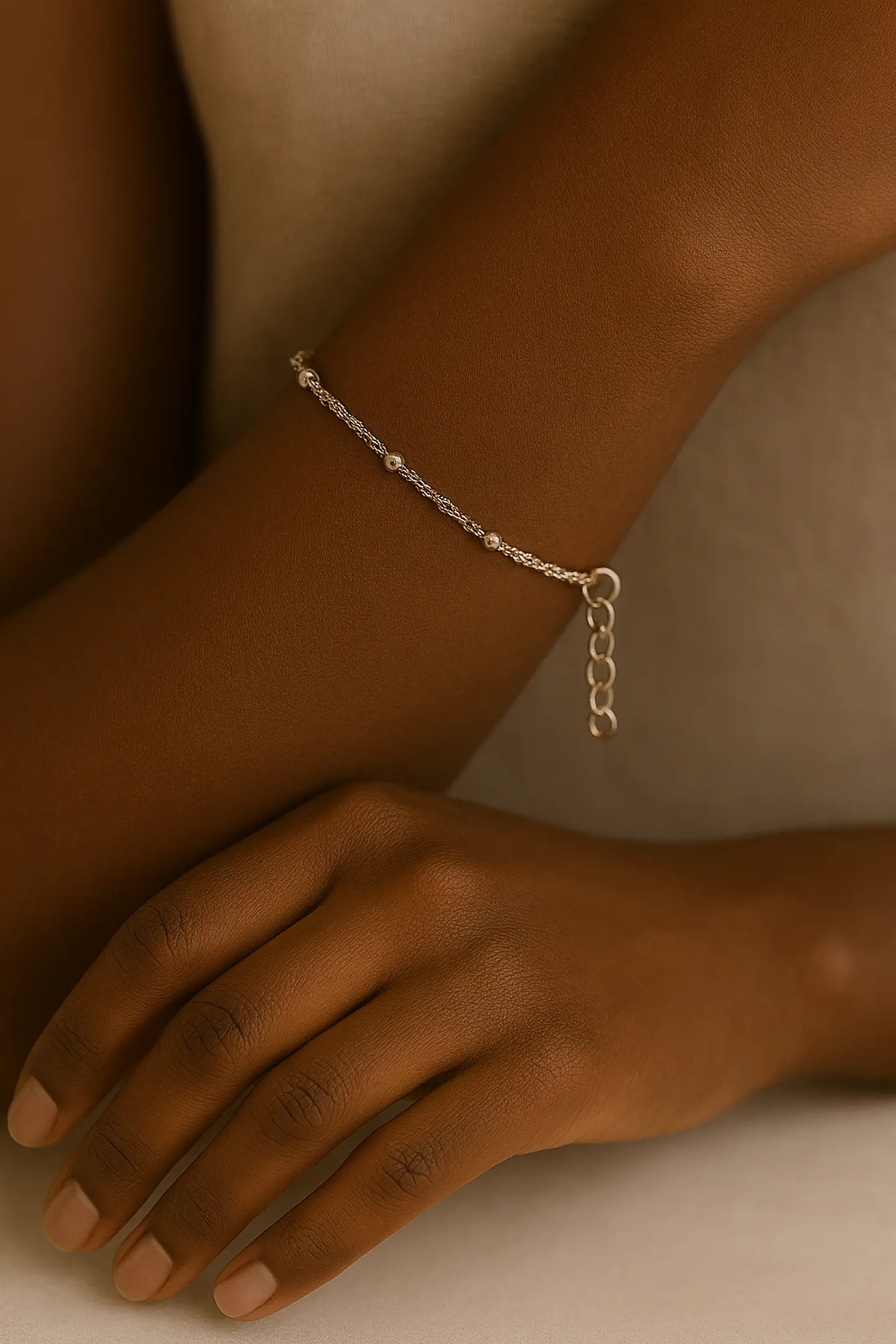 Pulsera Bañada Plata 925 Cadena Fina 8