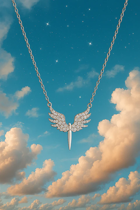 Collar Plata Italiana 925 Angel