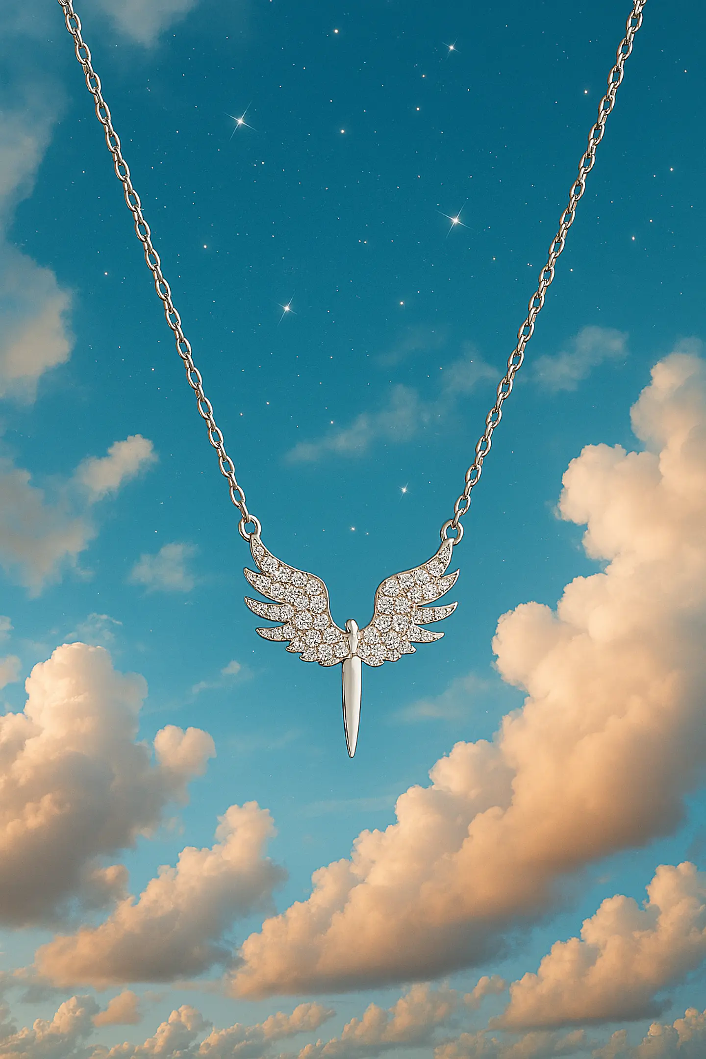 Collar Plata Italiana 925 Angel 1
