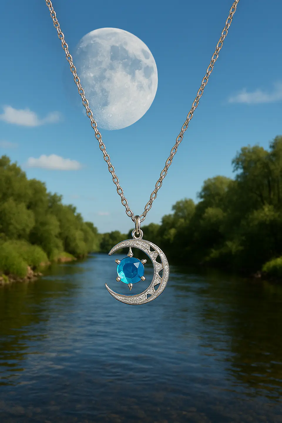 Collar Plata 925 Luna 1