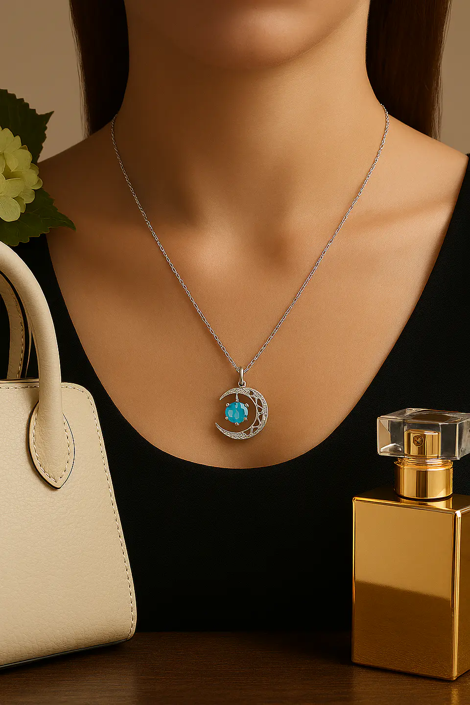 Collar Plata 925 Luna 4