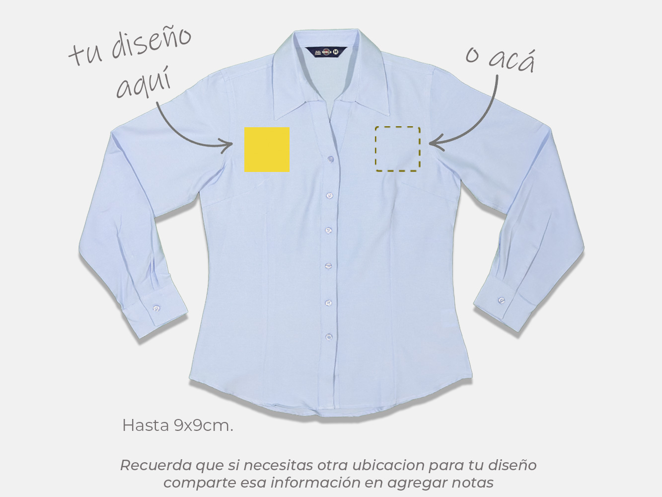Blusa oxford personalizada 2