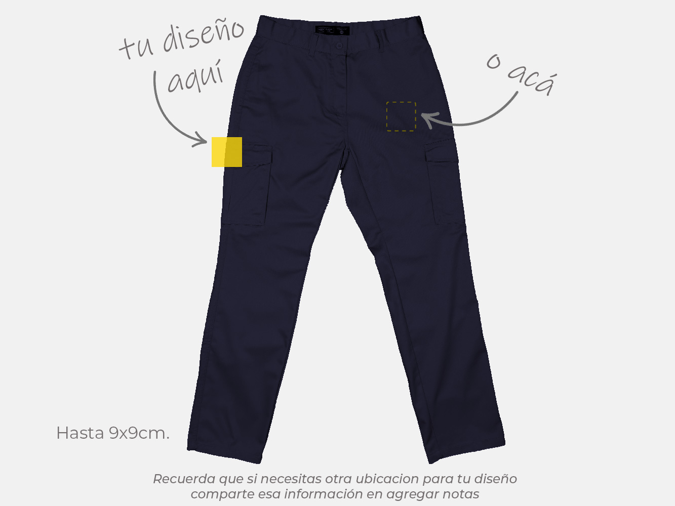 Pantalón cargo personalizado mujer 4