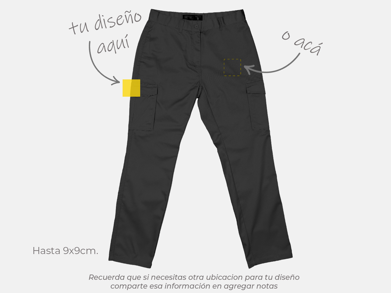 Pantalón cargo personalizado mujer 3