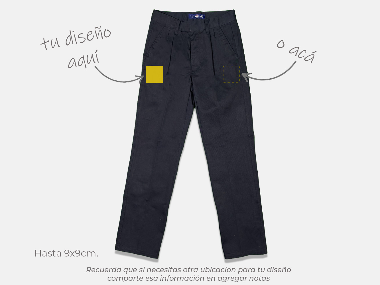 Pantalón recto personalizado 3