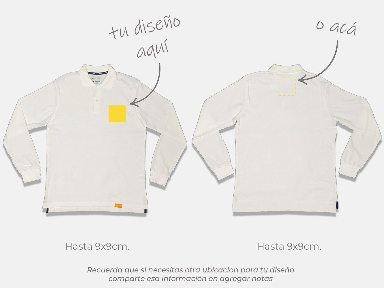 Polera pique personalizada manga larga 2