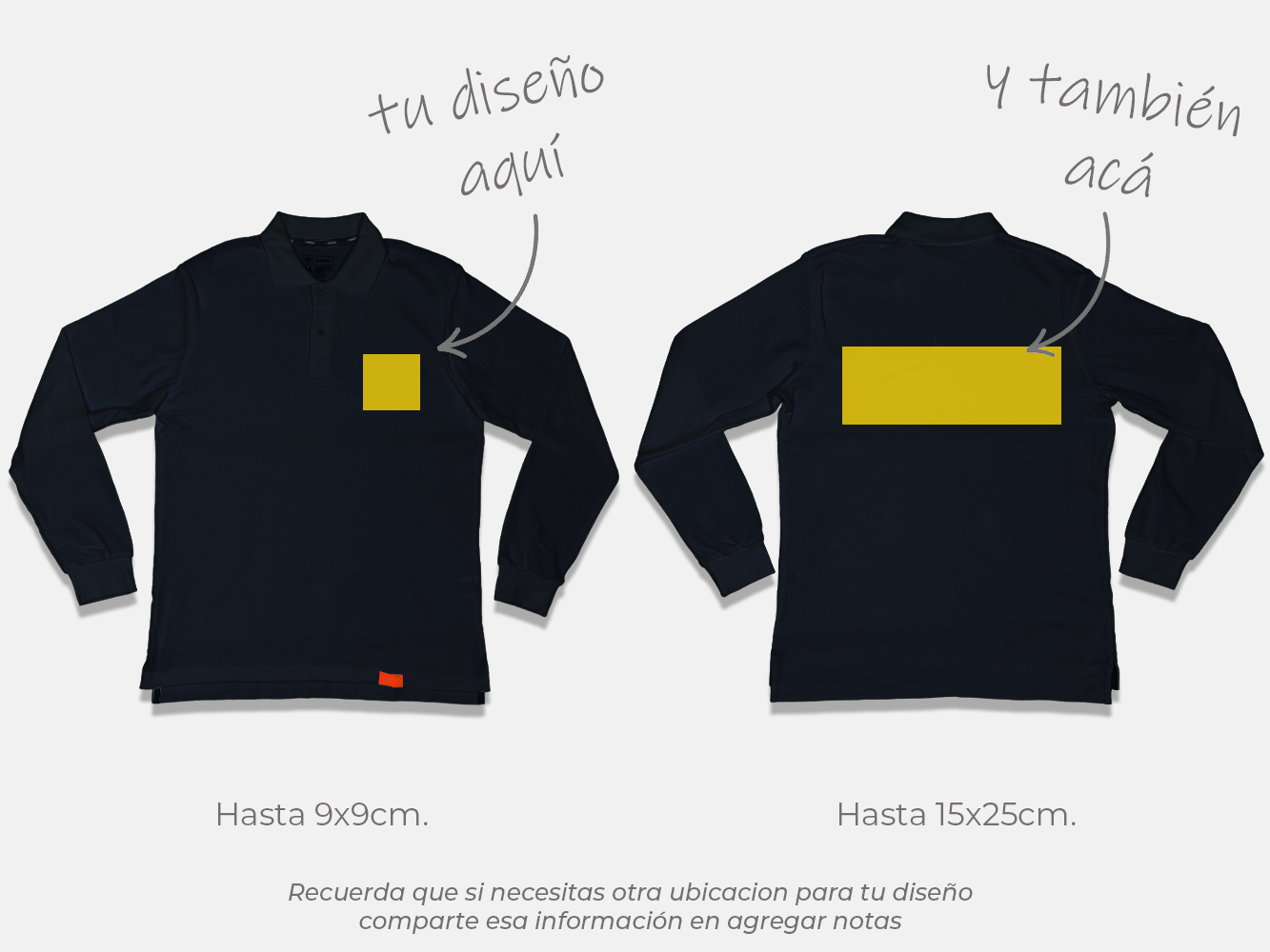 Polera pique personalizada manga larga 6