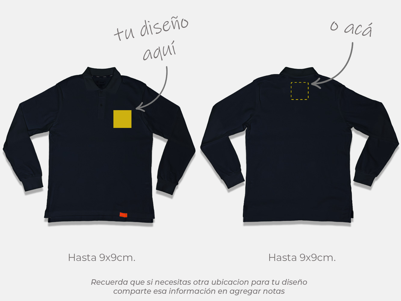 Polera pique personalizada manga larga 5