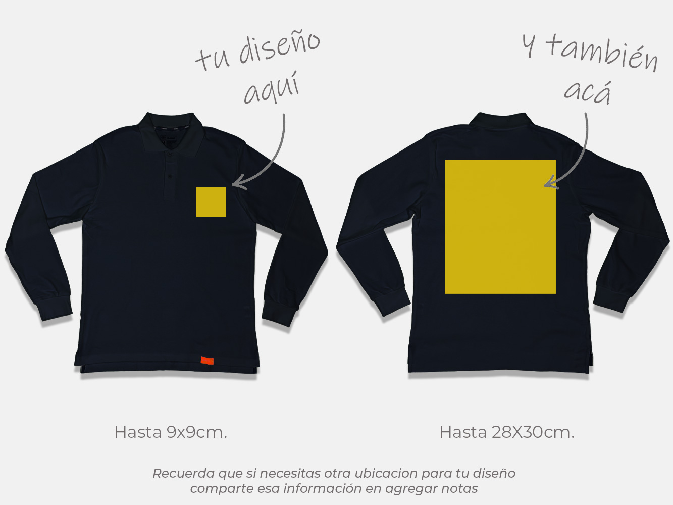 Polera pique personalizada manga larga 7